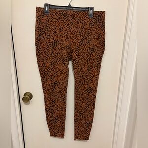 Lands' End Brown Animal Print Leggings